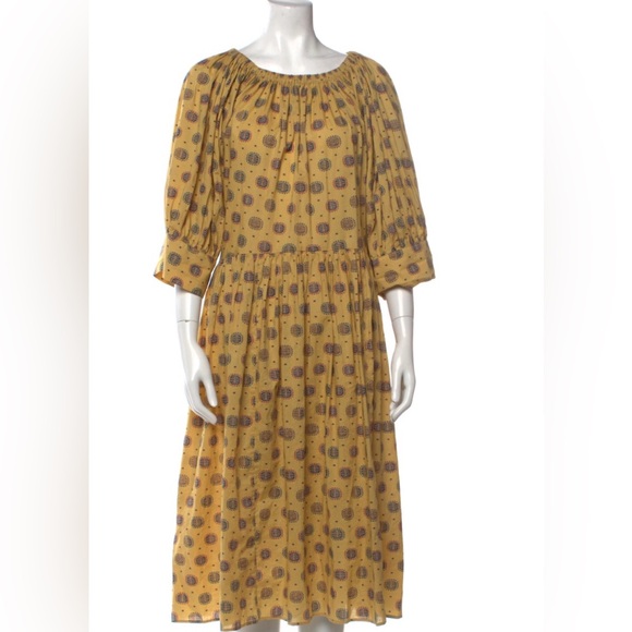Toteme cotton print midi dress - Picture 9 of 11